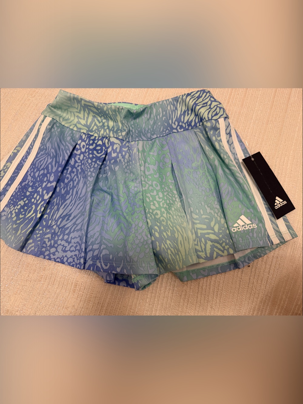 adidas Green-Blue Printed Athletic Skort